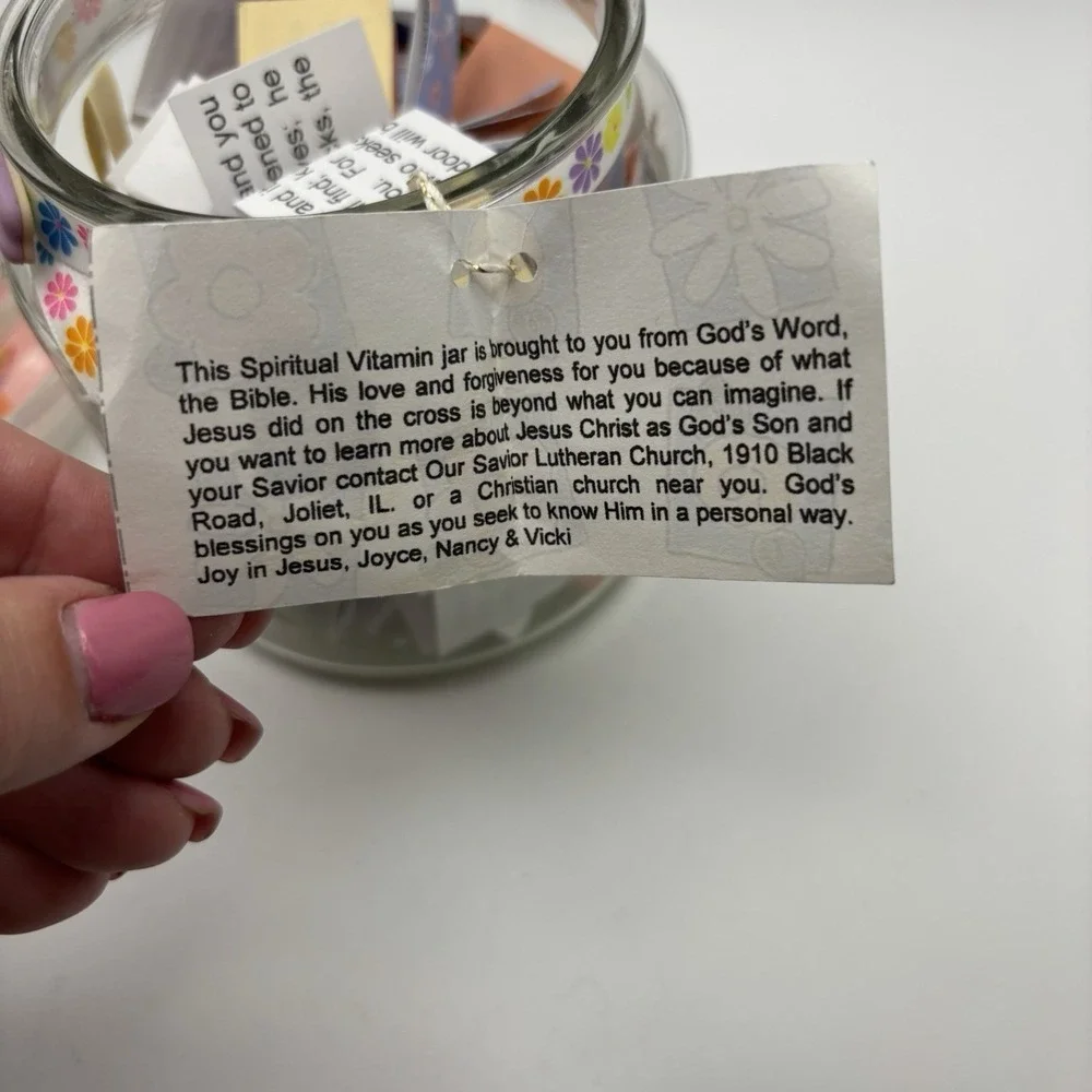 Bible Blessing Jar Encouragement‎ Spiritual Vitamins Daily Notes In Apothecary
